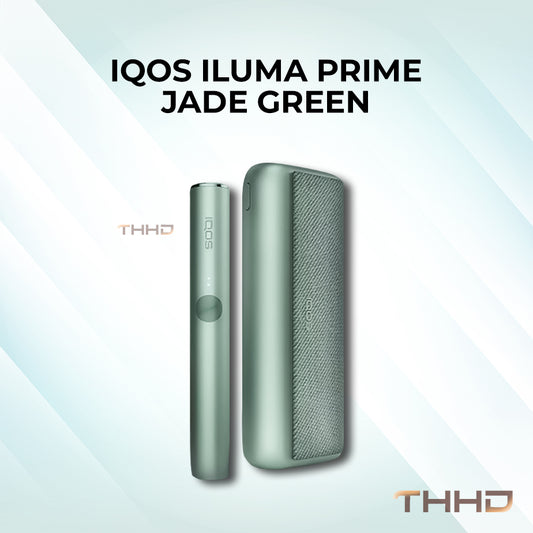 IQOS ILUMA PRIME kit in Jade Green with textured wrap