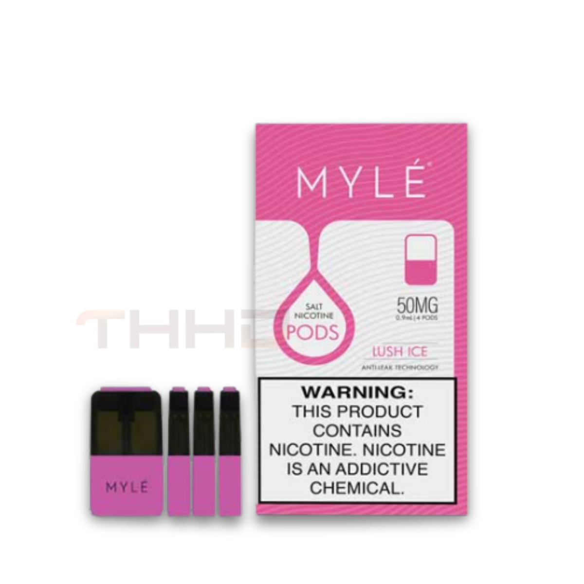 MYLE V4 Lush Ice pods box with four pods