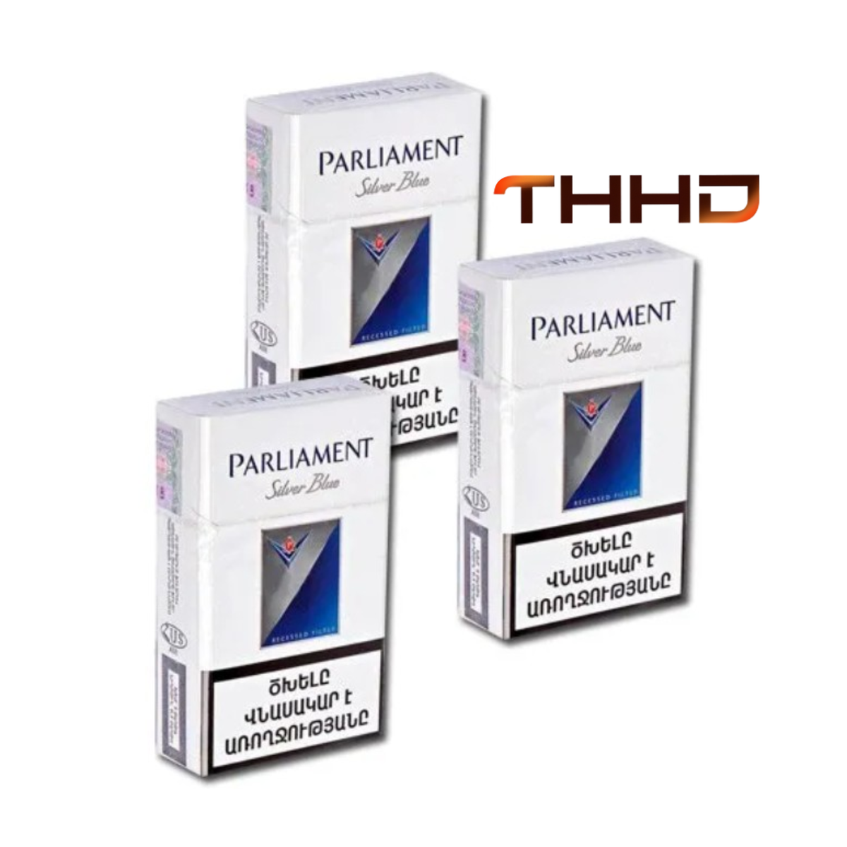 Parliament Silver Blue cigarette packs