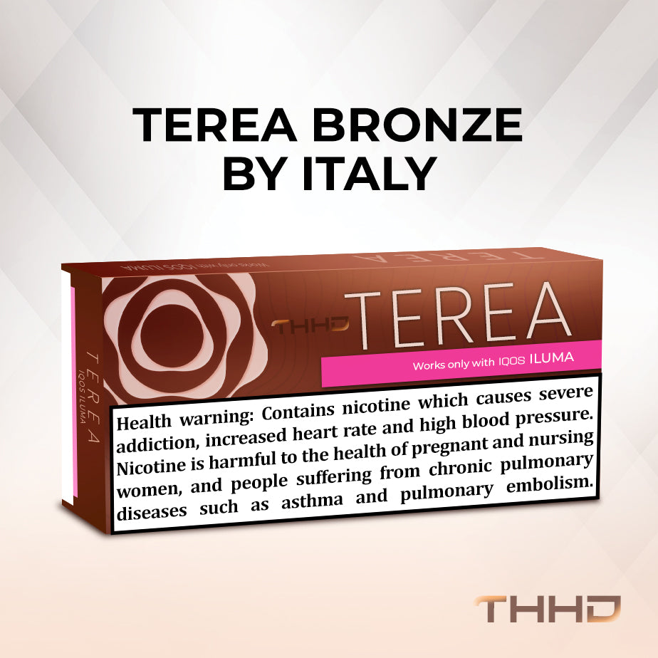 TEREA Bronze Italy pack with English health warning